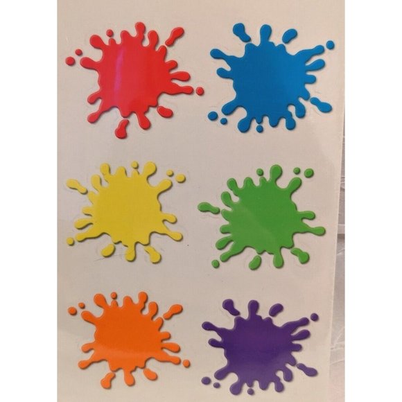 NWT Stickers Paintball Splatts Car Decals Hardley Dangerous Colorful Odd 2003 - Picture 5 of 9